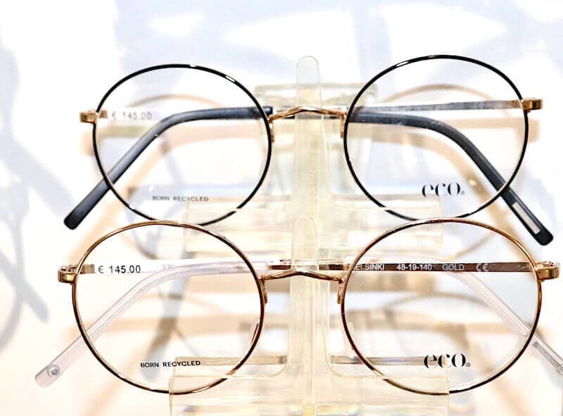 Brille-2020-zwei-runde-metallbrillen-eco-trends
